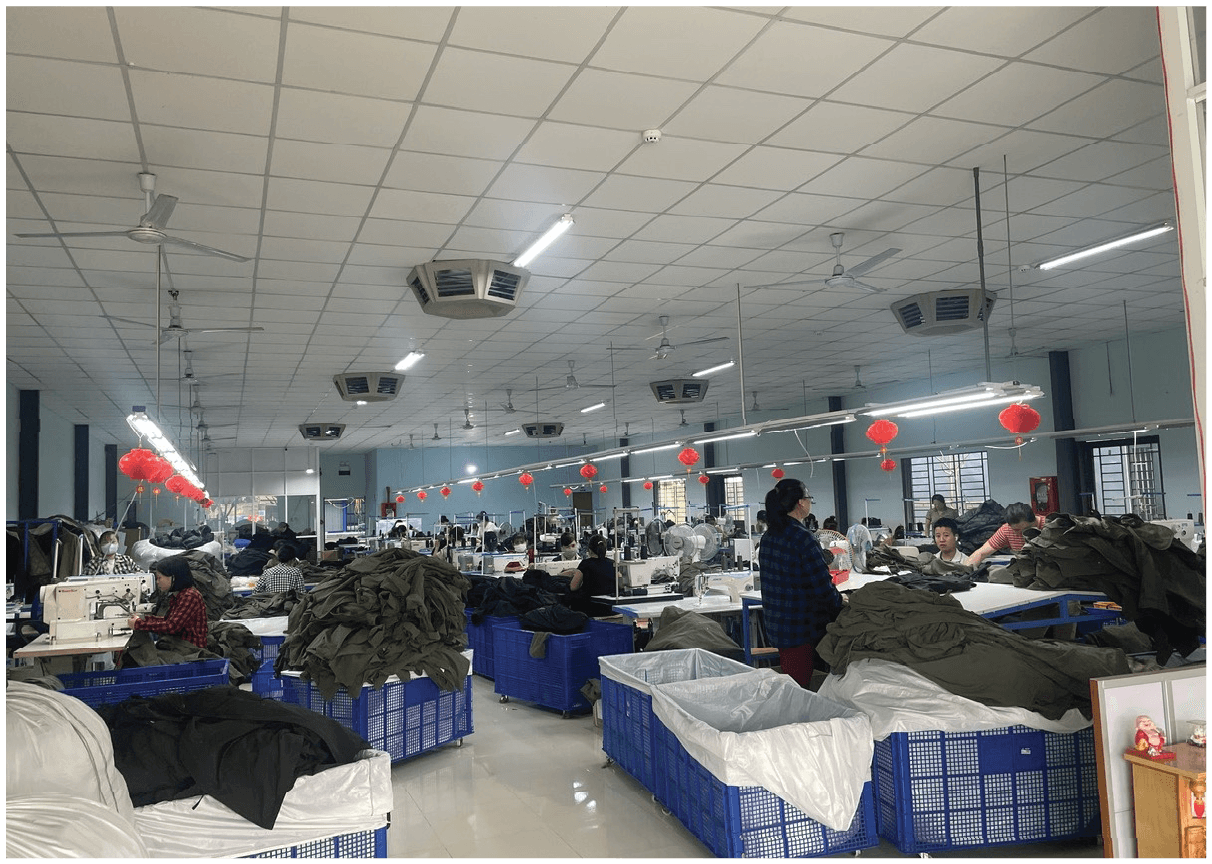 Hệ Thống Thông Gió Làm Mát Xưởng May Quốc Huy